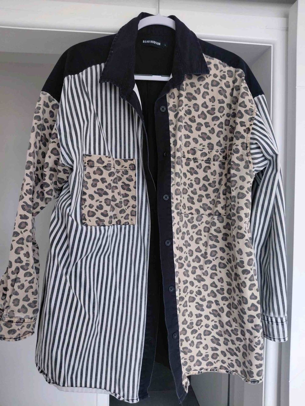 Beau Hudson Black Mixed Print Shirt