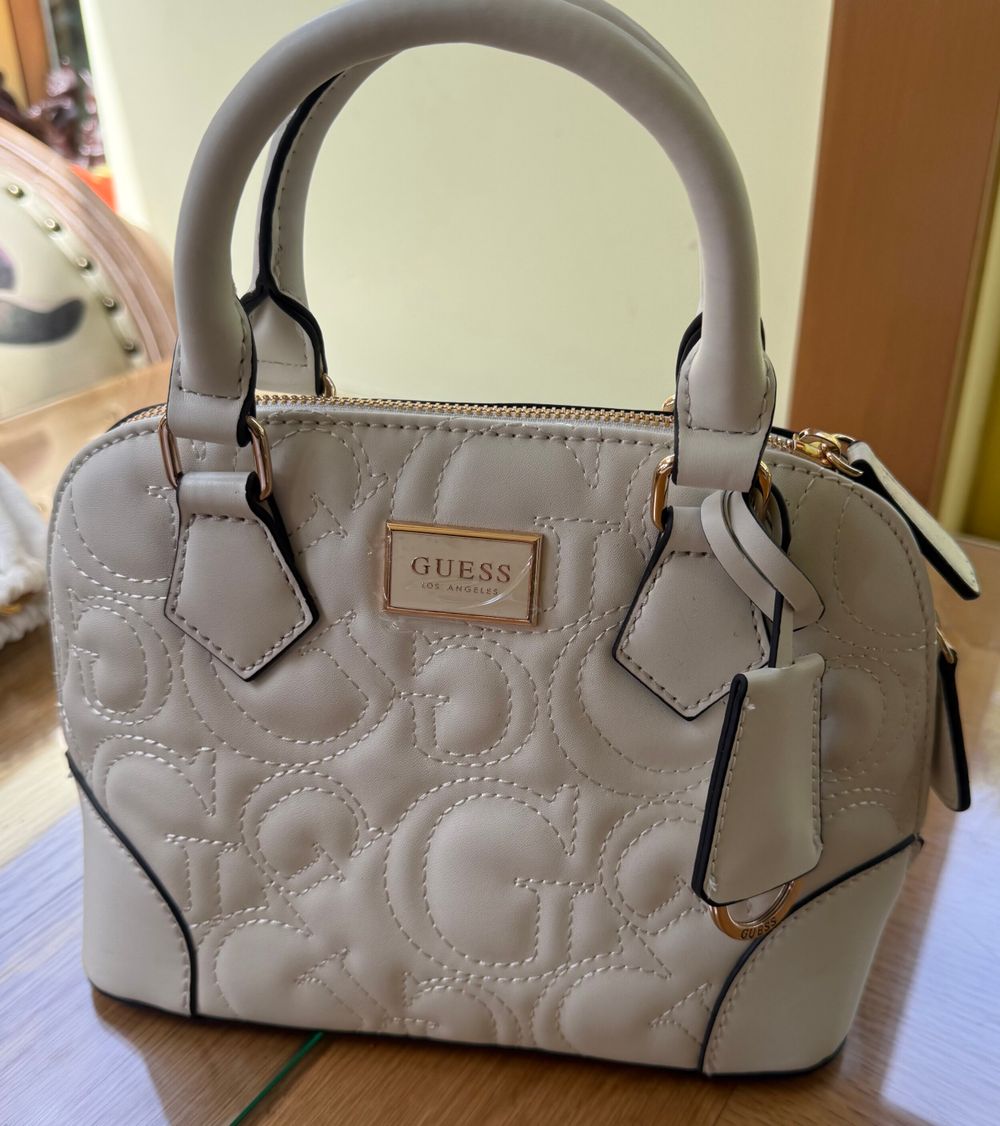 GUESS Beige Handbag (with crossbody option)