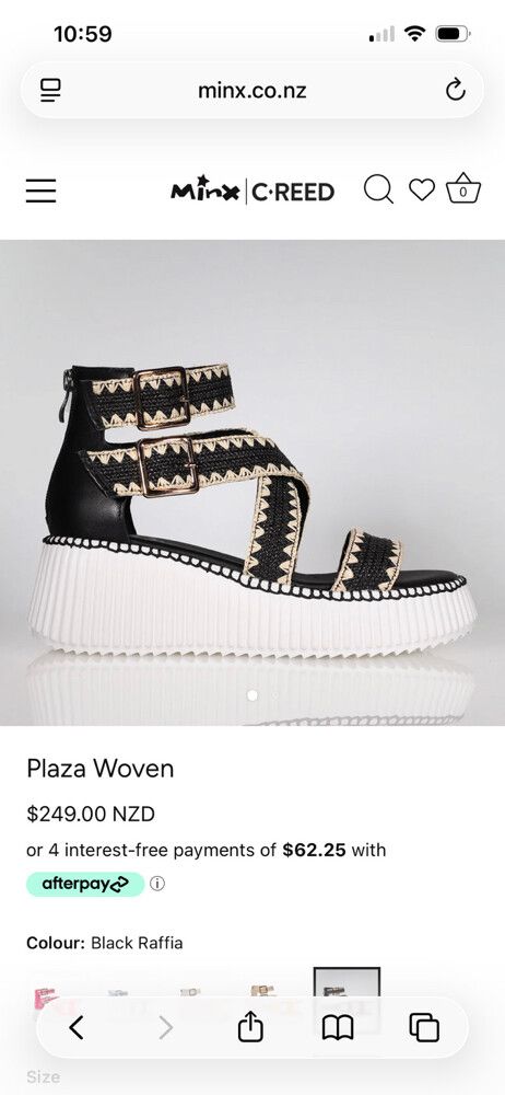 Minx ‘Plaza’ woven sandal 37