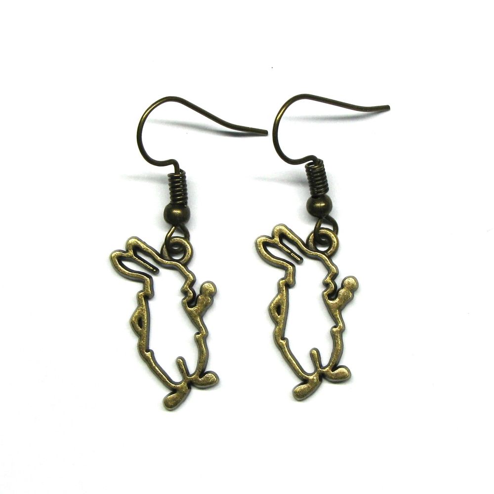 Antique Bronze Rabbit earrings