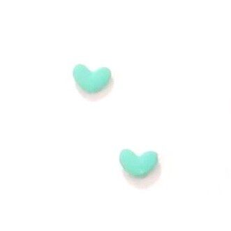 Mint Heart Stud earrings