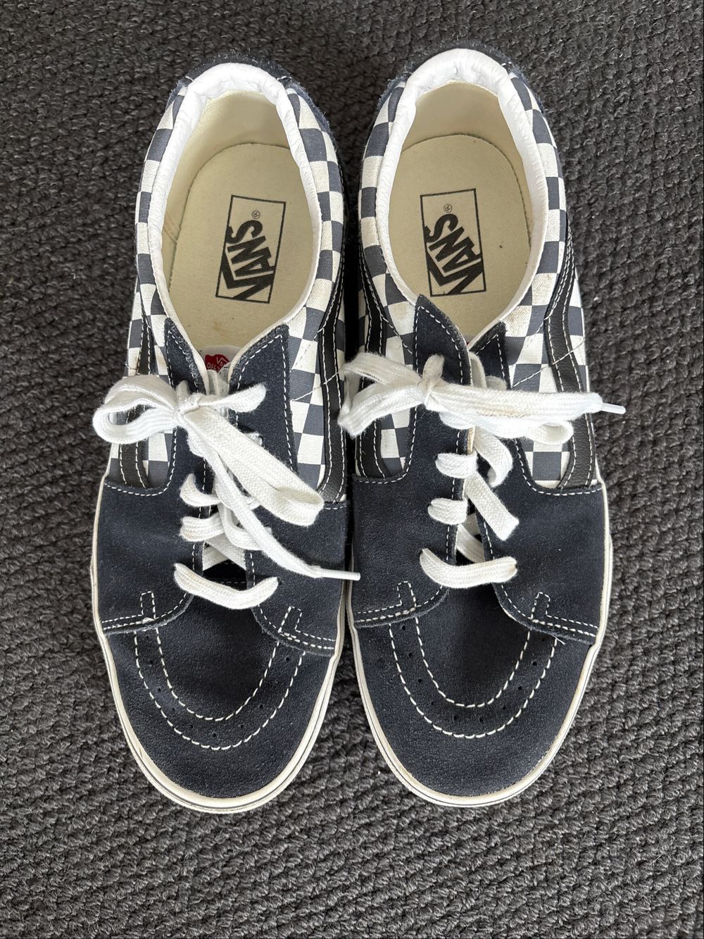Vans Navy/White Checkered Sneakers