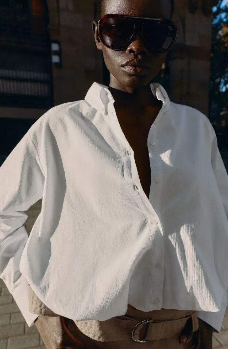 Zara Poplin Balloon Shirt