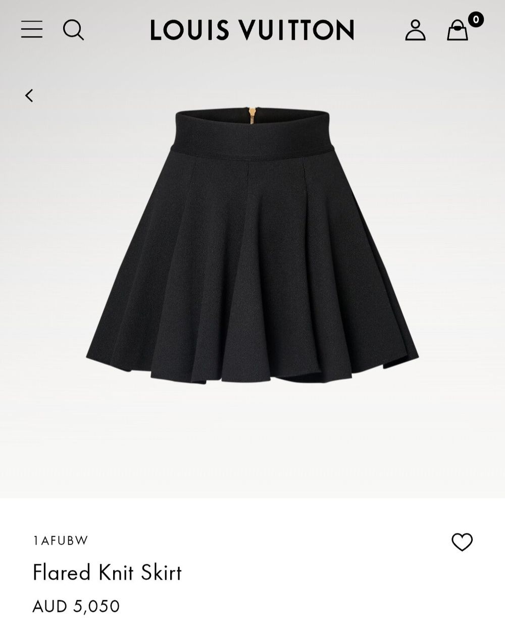 Louis Vuitton Women's Flared Knit Skirt