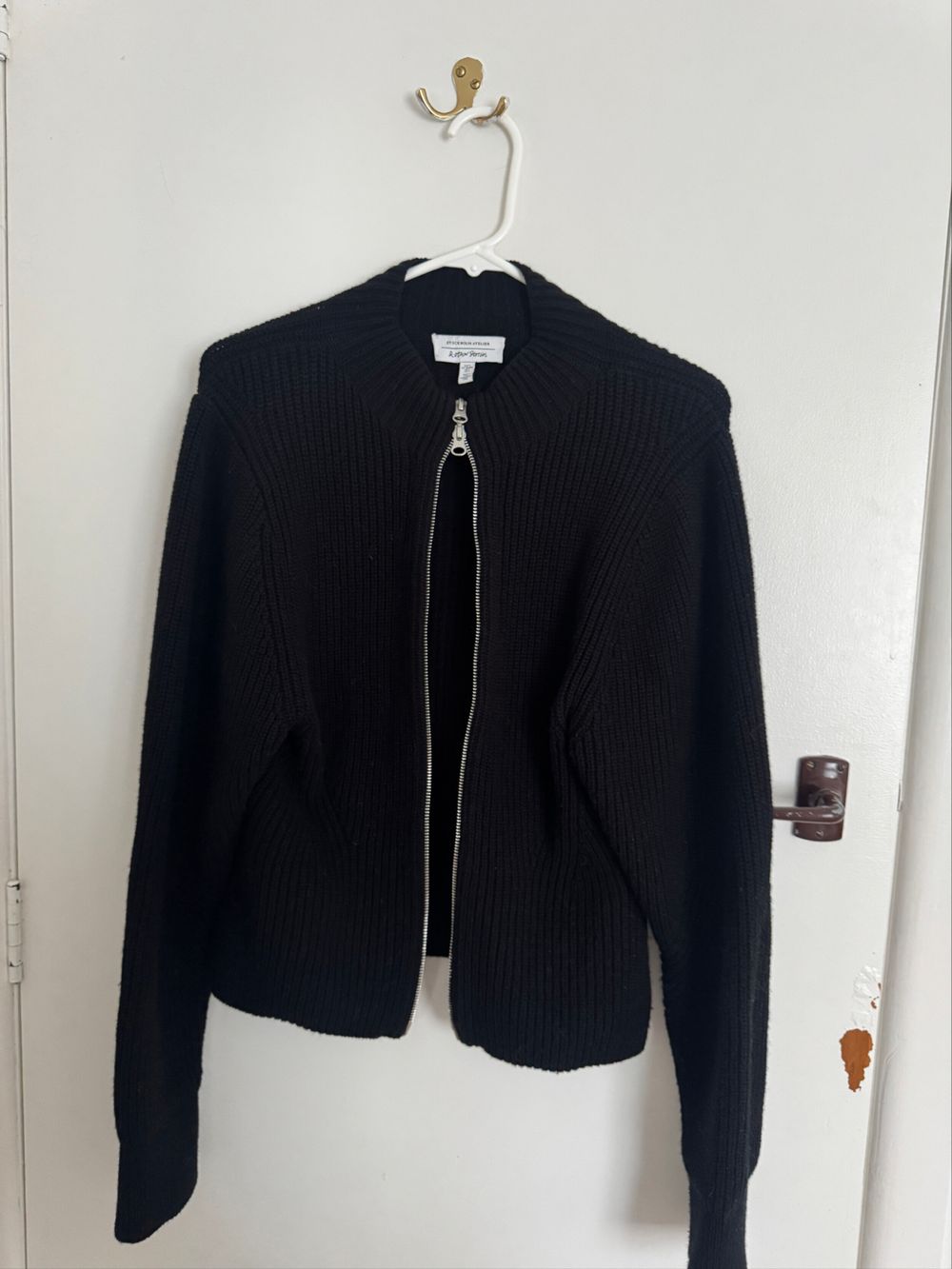 & Other Stories Two Way Zip Up Knit Jacket