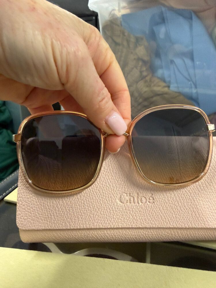 Chloé Gold Square Sunglasses