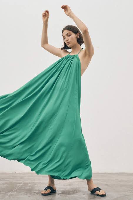 green emerald velvet dress Marilyn Green Cross Back Evening Maxi Dress Xs