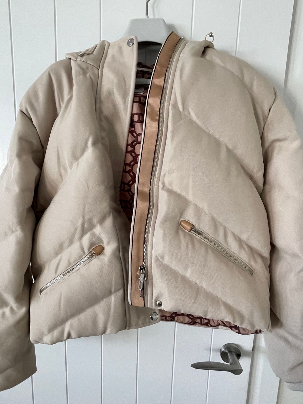 Authentic Hermès Beige Puffer Coat
