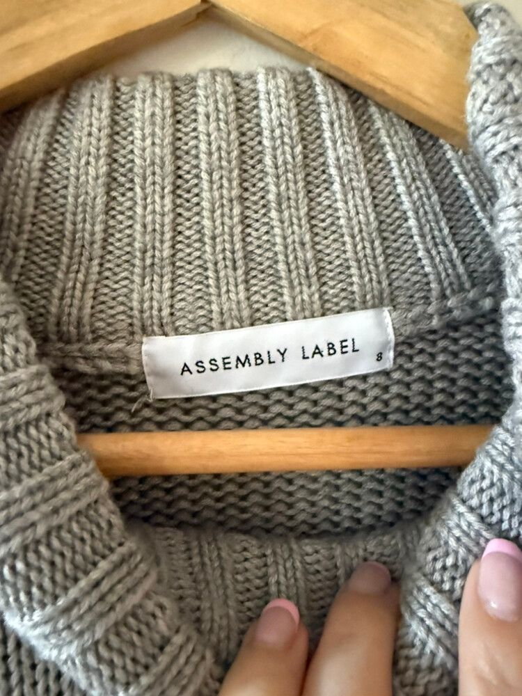 Assembly Label Grey Wool Jumper