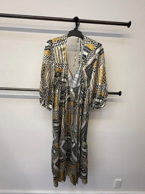 Melloday Tie-Back Tiered Midi Dress