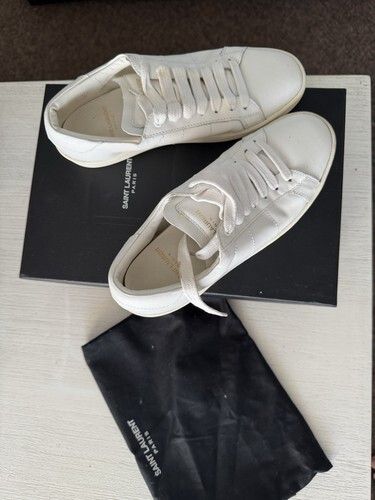 YSL  Auth white sneakers in VGC will fit 5/5.5us.