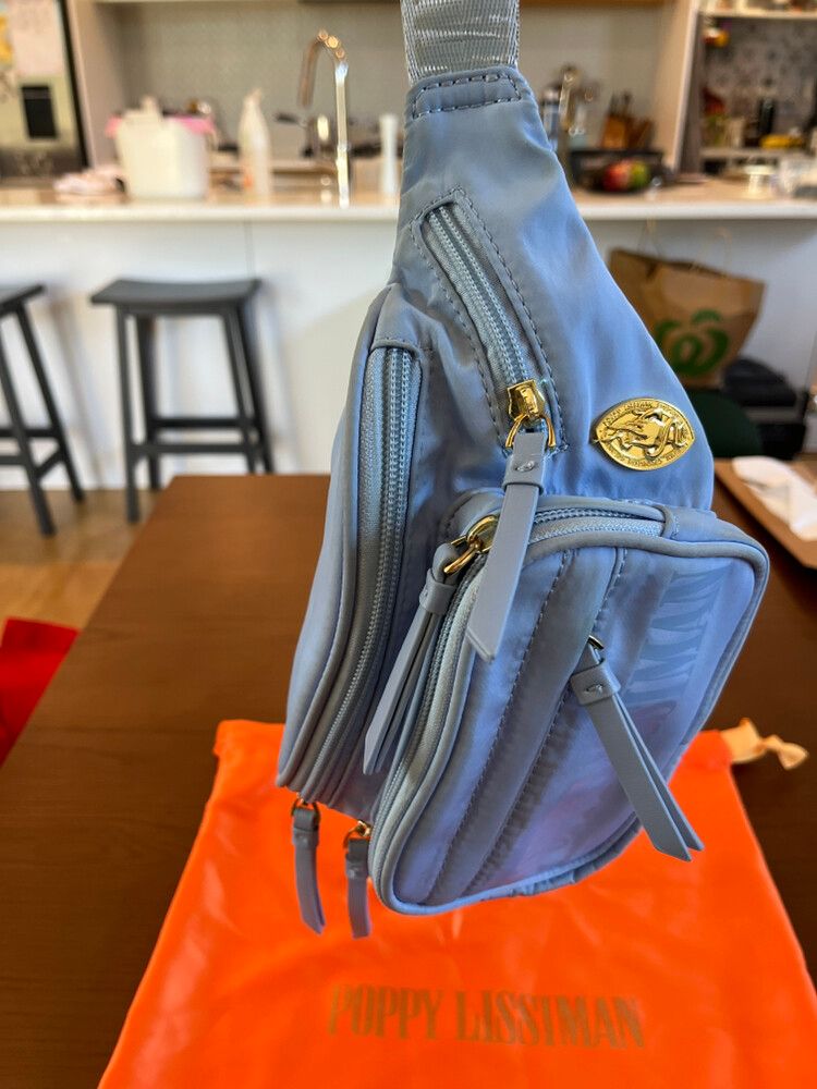 Poppy Lissiman sky blue waist bag