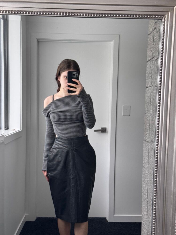 Vintage Leather Skirt