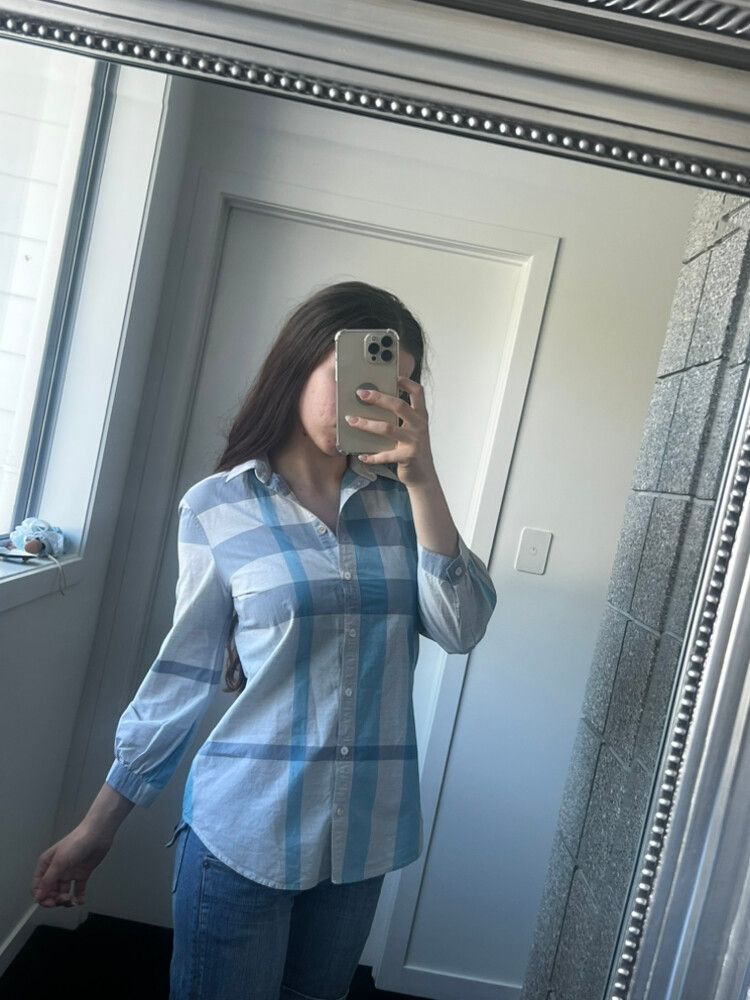 Burberry Checked Cotton Blouse