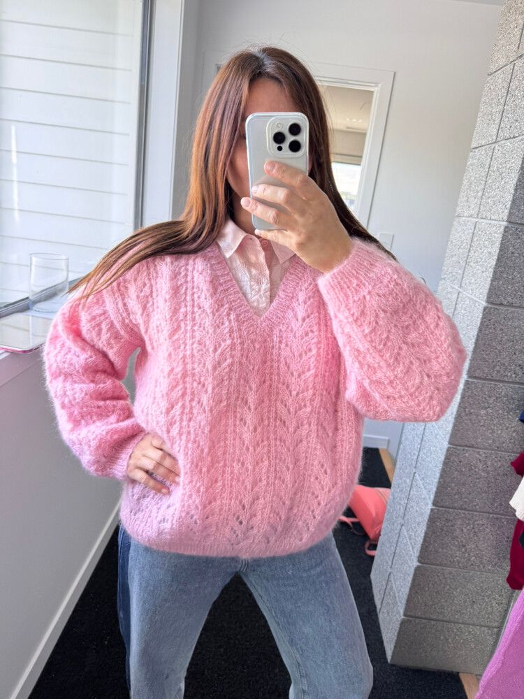 Hand Knitted Wool Mohair Jumper Knit