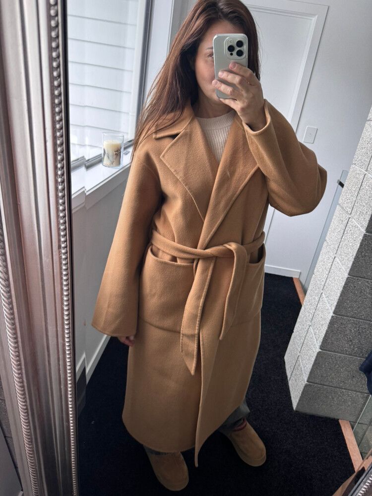 Friends With Frank Camel Coat wool cashmere