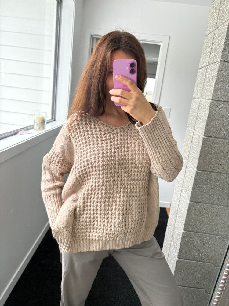 Esther & Co Beige Knit Jumper