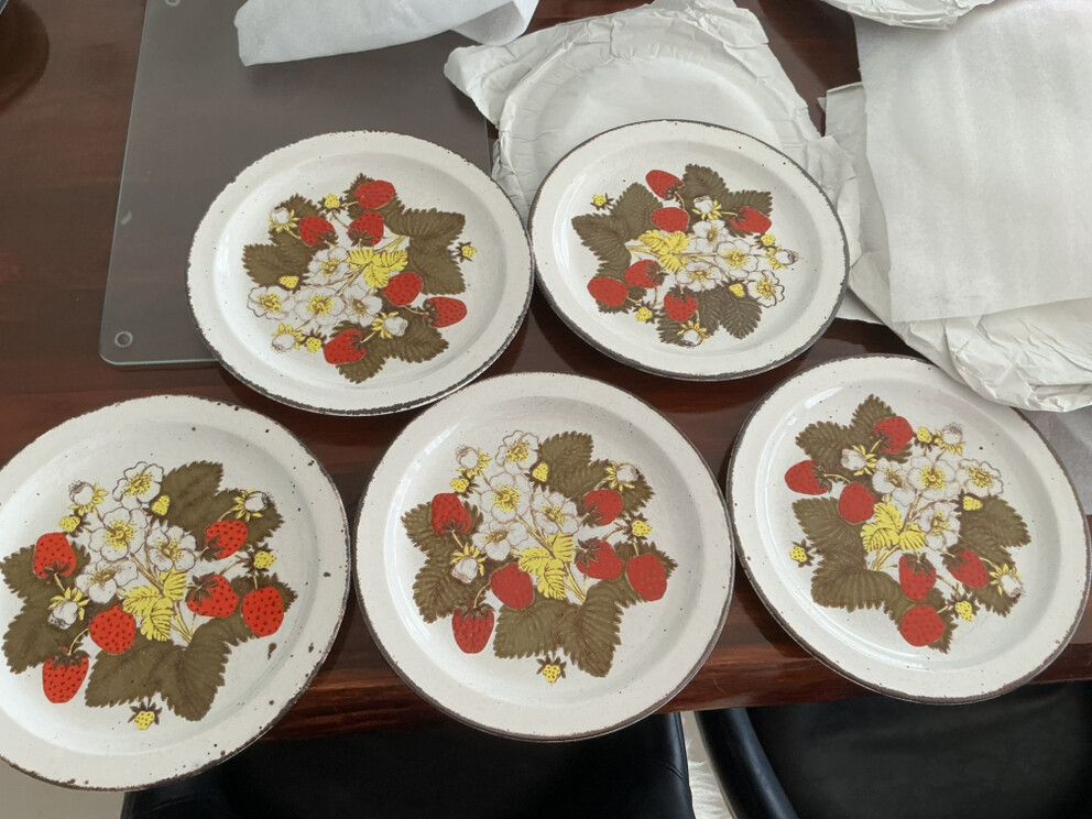 🍓 Midwinter Stonehenge Strawberry Plates