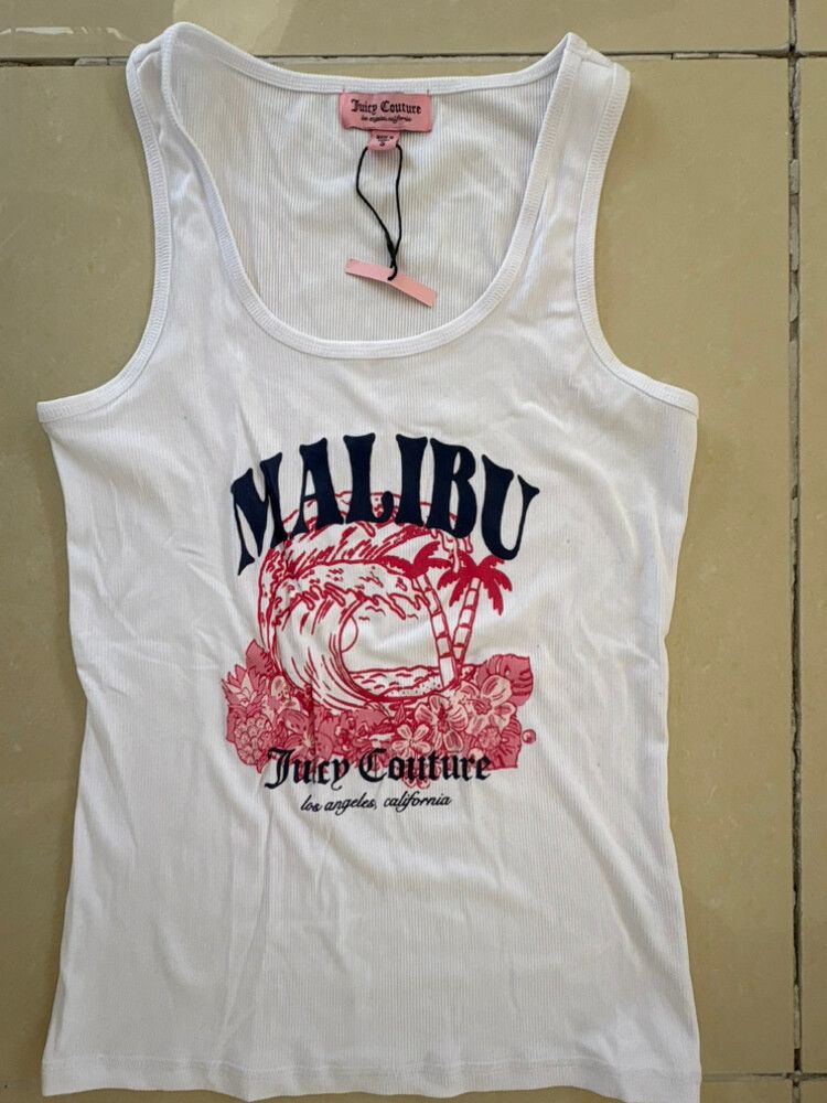 Juicy Couture White Malibu Tank Top