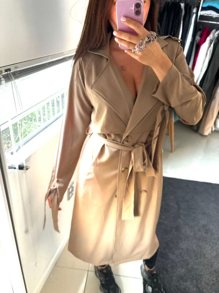 🧥Princess Polly Beige Trench Coat