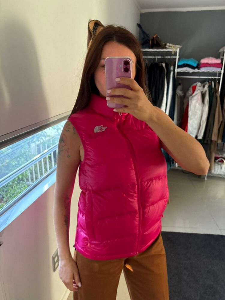 The North Face Pink Puffer Vest goose