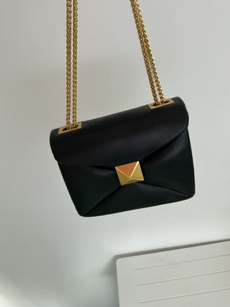 Tiffany & Fred Black Leather Shoulder Bag