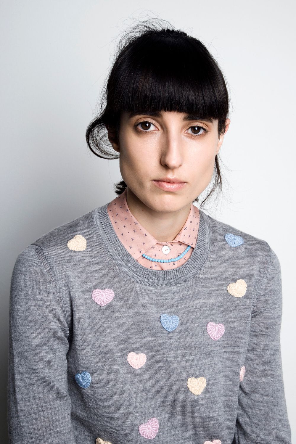 Twenty Seven Names Grey Heart Jumper Size 10