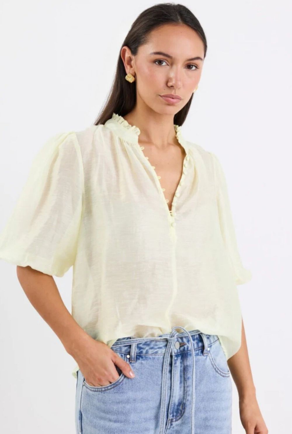 Ivy + Jack Pale Lemon Top