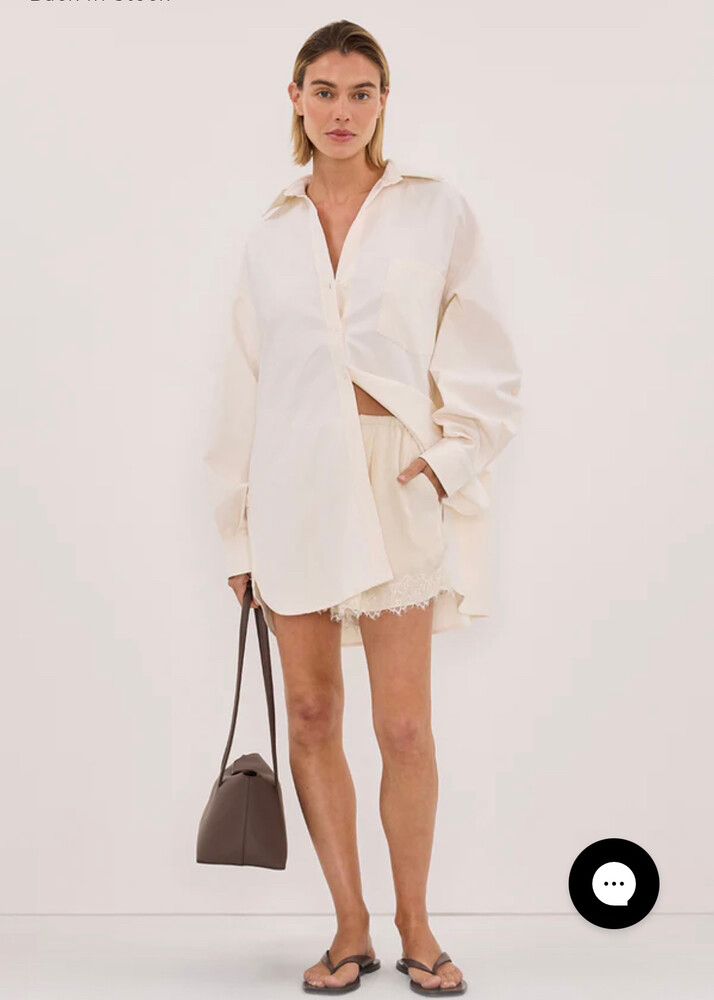 DISSH RHEA 2.0 CREAM OVERSIZED COTTON SHIRT