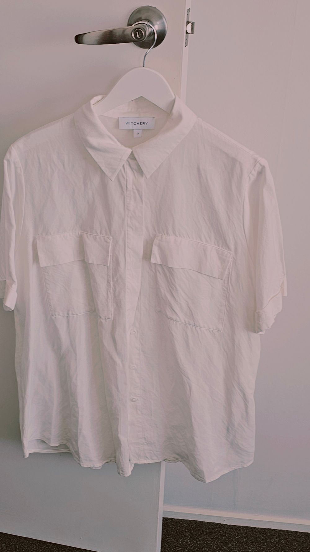 Witchery White Short Sleeve Shirt