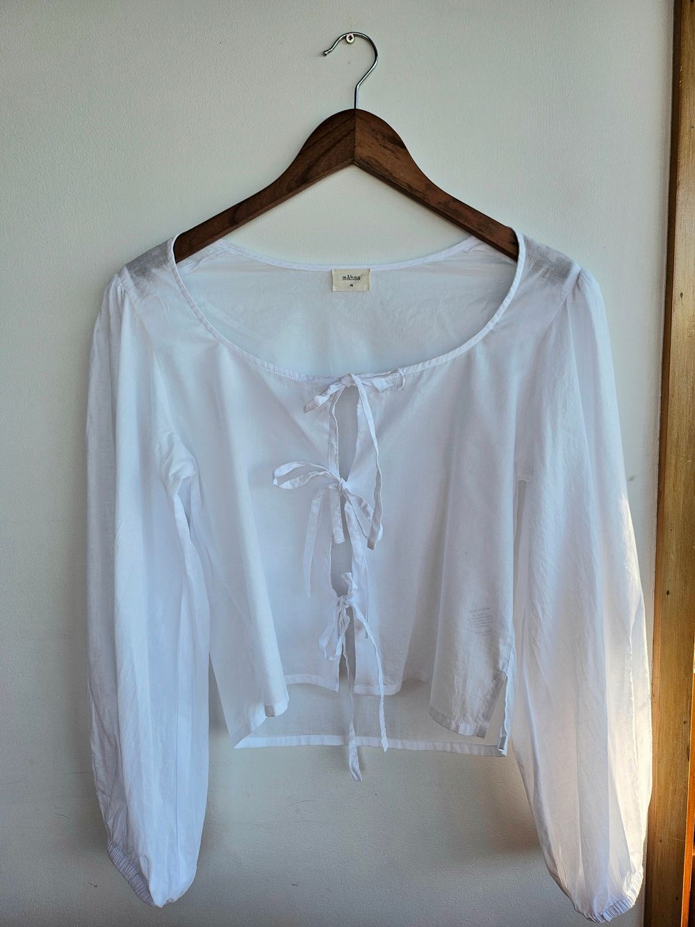 Romantic tie blouse