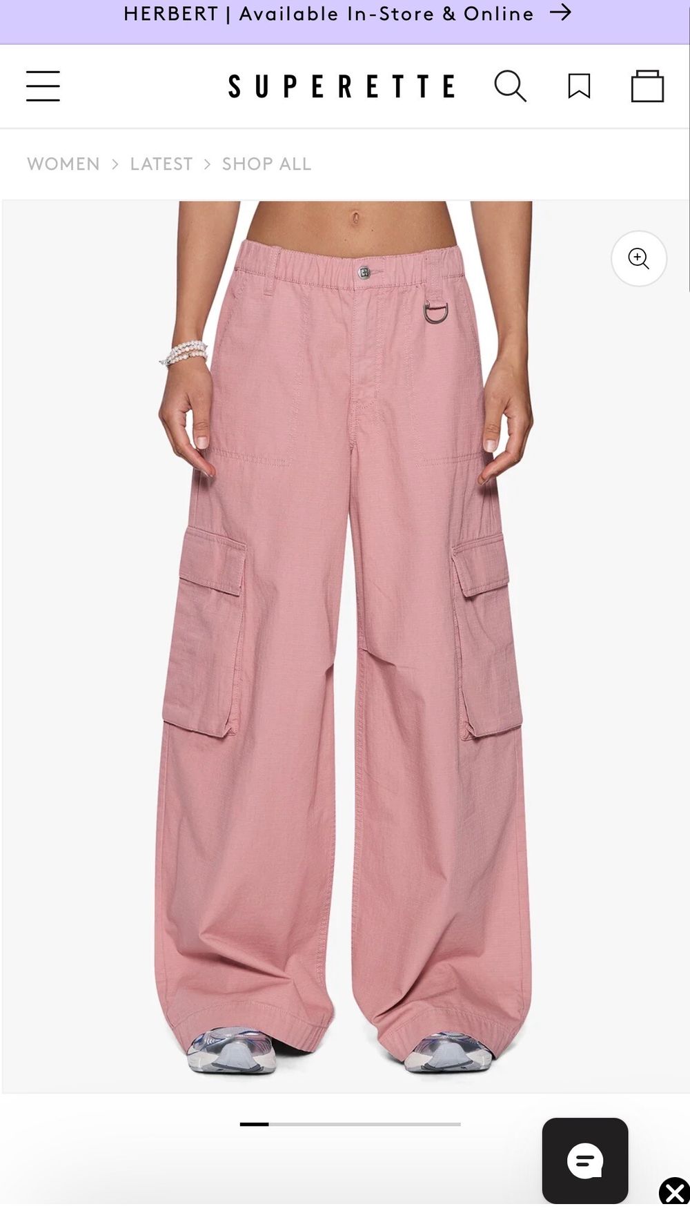 Ksubi Pink Cargo Pants 26”