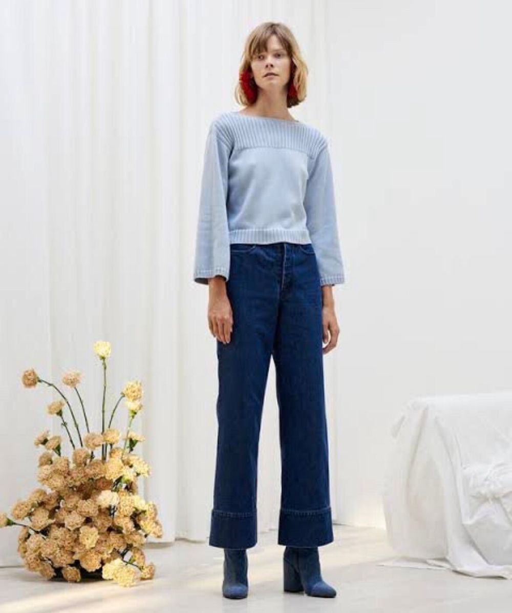 Kowtow 100% Cotton Cropped Boxy Jumper