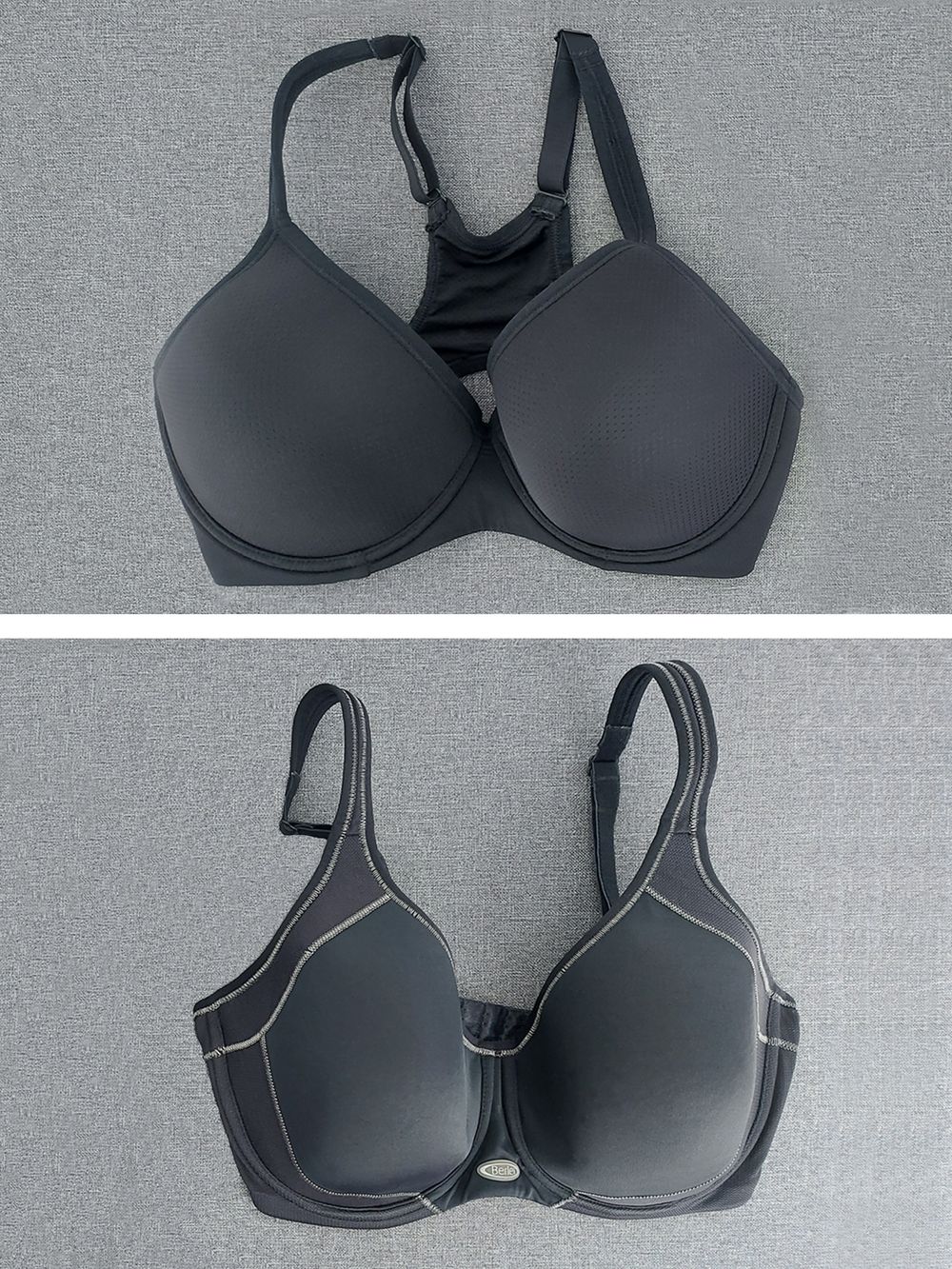 2 x 12DD BLACK UNDERWIRE SPORTS BRAS | BERLEI and ACTIVE INTENT |