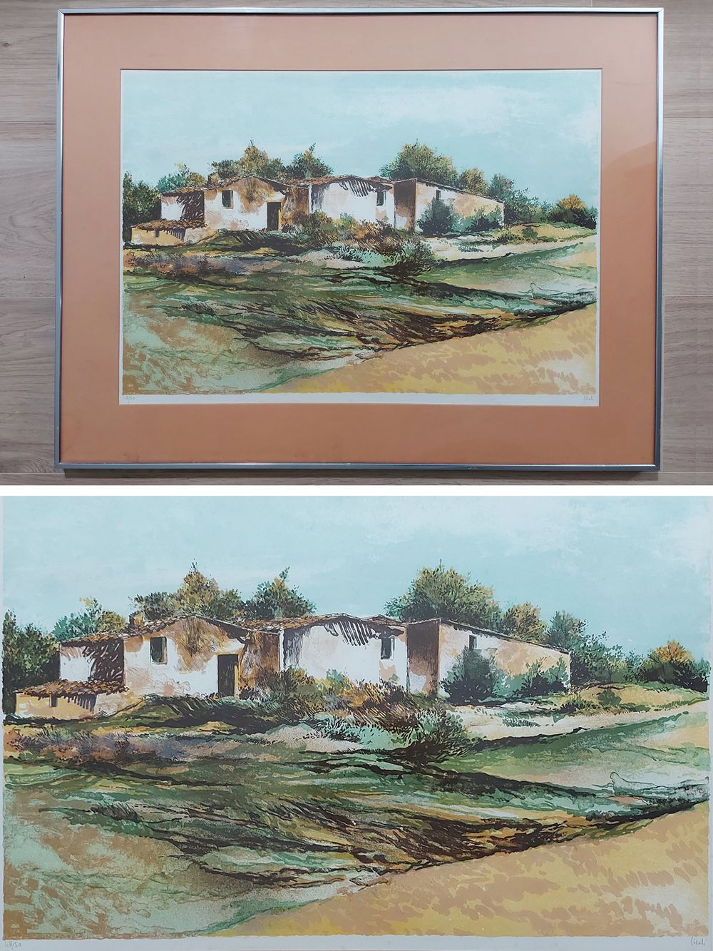 *PICK UP ONLY | LARGE FRAMED LIMITED EDITION ART PRINT | RURAL SCENE & LANDSCAPE | ITALIAN ?