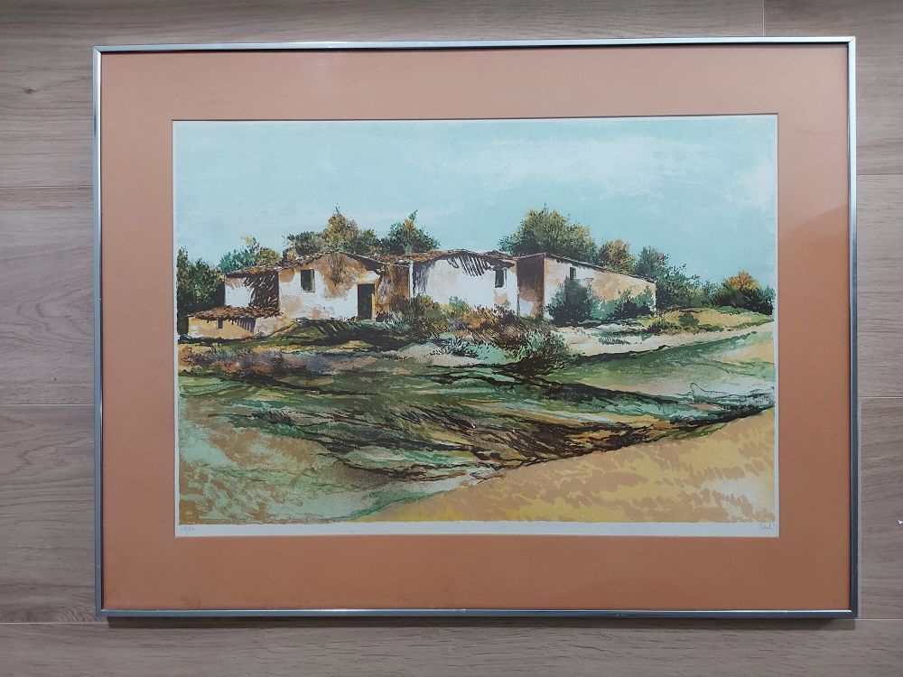 *PICK UP ONLY | LARGE FRAMED LIMITED EDITION ART PRINT | RURAL SCENE & LANDSCAPE | ITALIAN ?