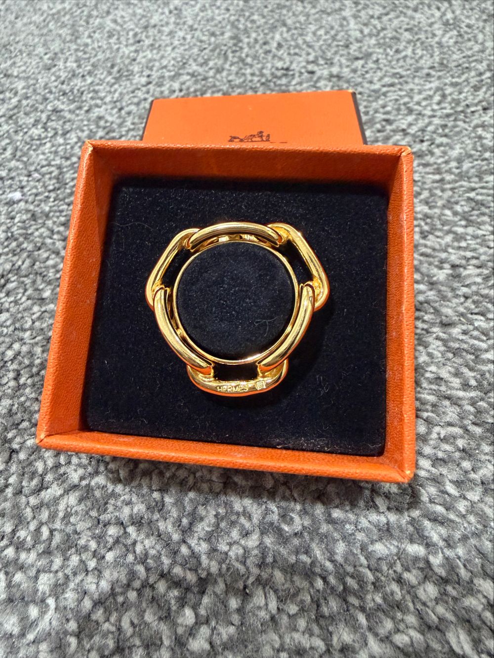 Hermes Gold Chain Link Ring