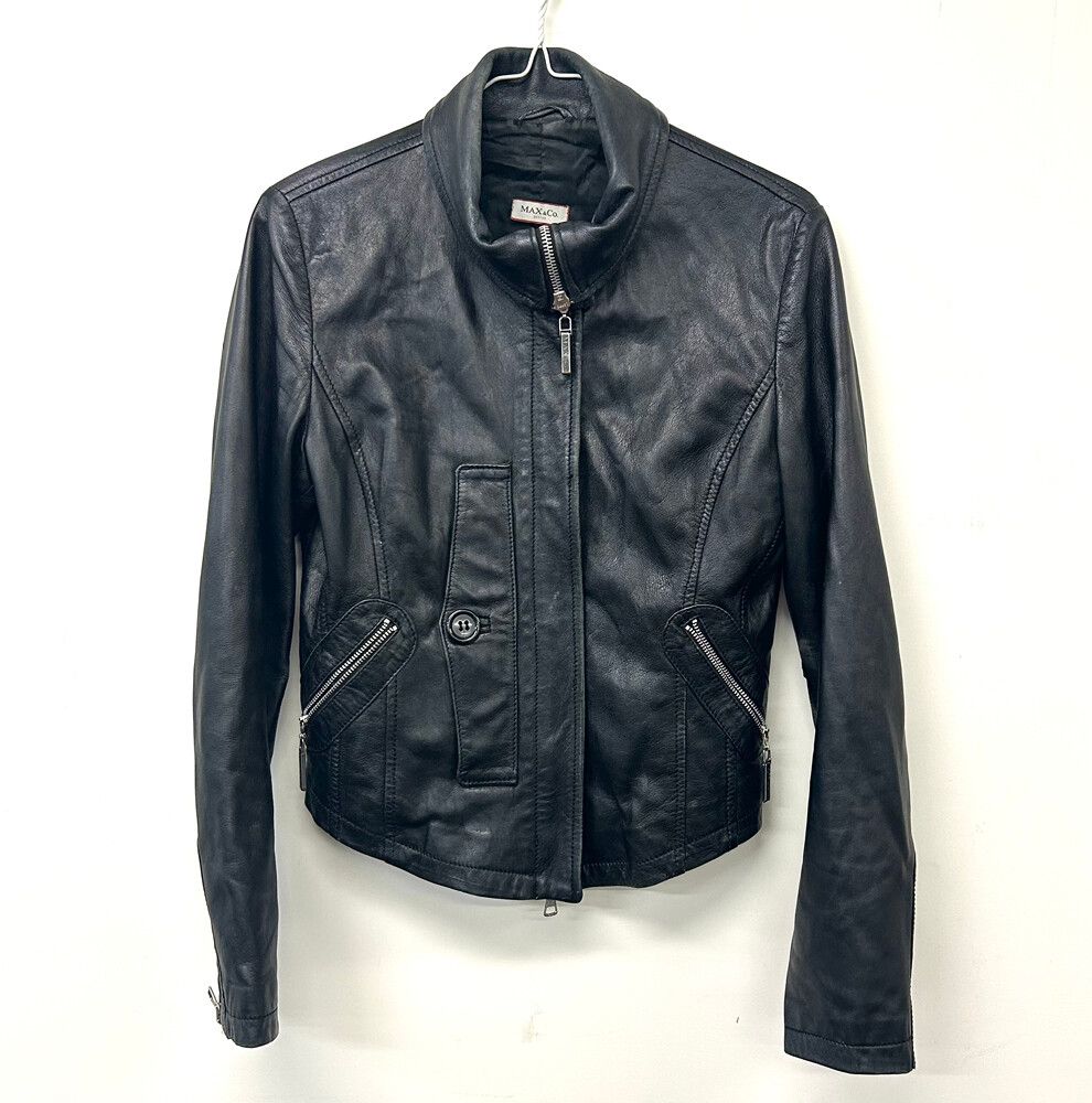 MAX & CO WEEKEND LEATHER BIKER JACKET