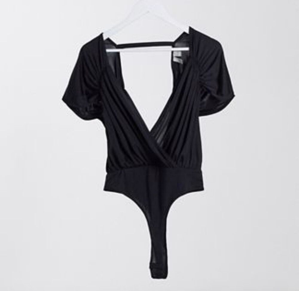Black Wrap Bodysuit