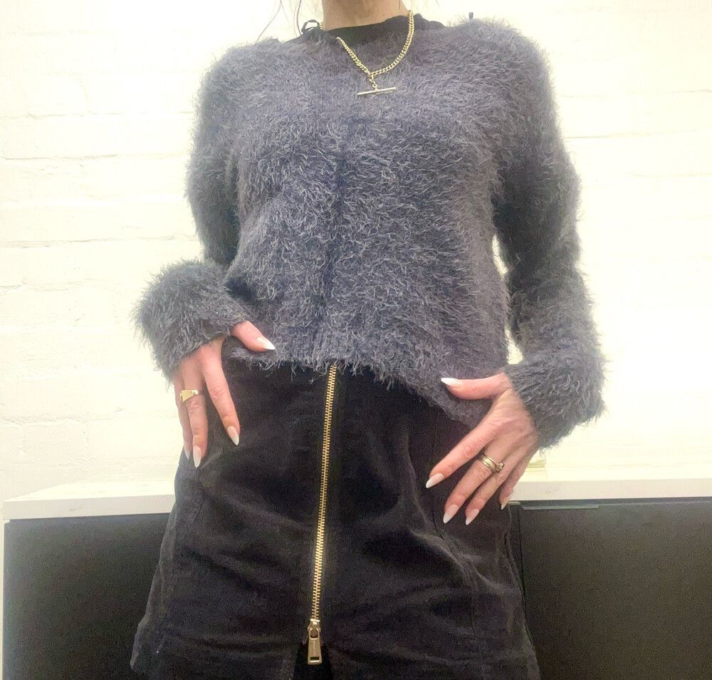 Grey Fluffy Jumper