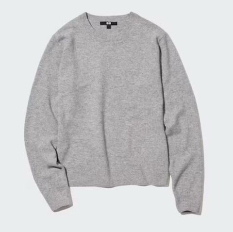 Light Grey Cashmere Knit Jumper