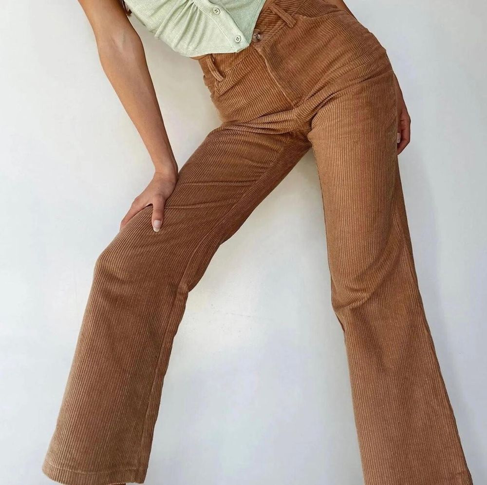 Camel Cord Flare Pants