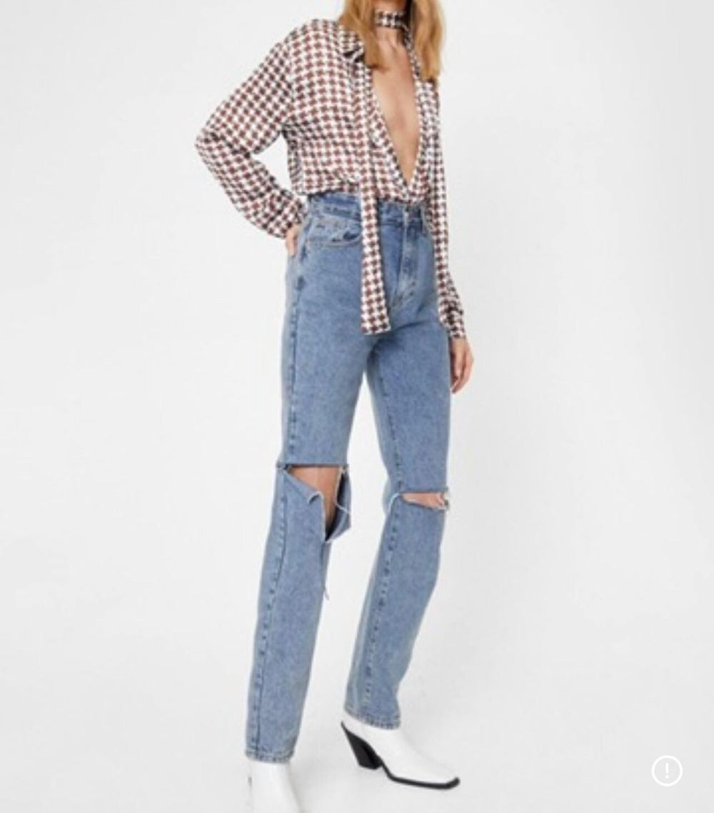 Houndstooth Satin Shirt