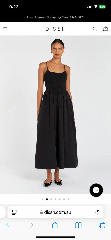 dissh milano black cotton midi dress white christmas dresses MILANO BLACK COTTON MIDI DRESS DISSH