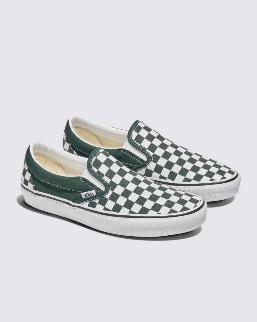 Vans Green White Checkered Sneakers