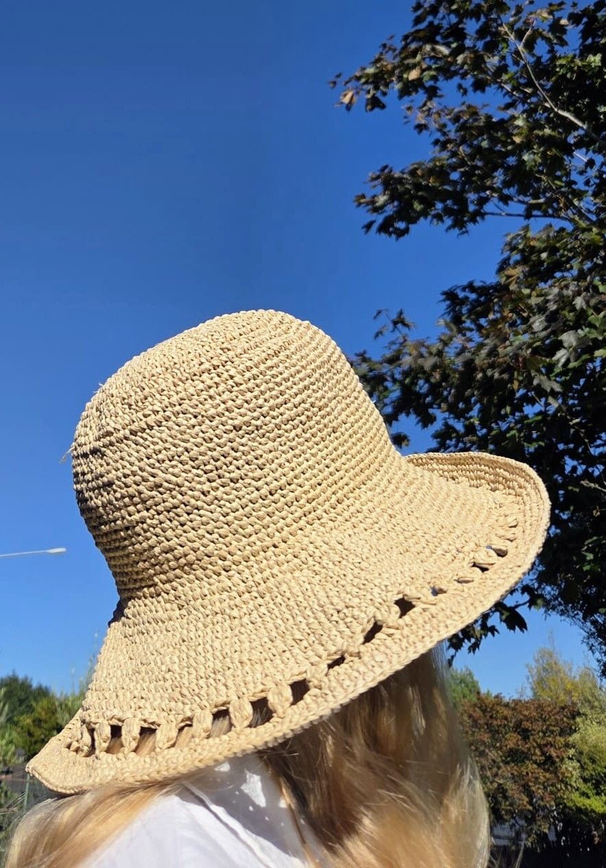 Crochet Raffia Sun Hat