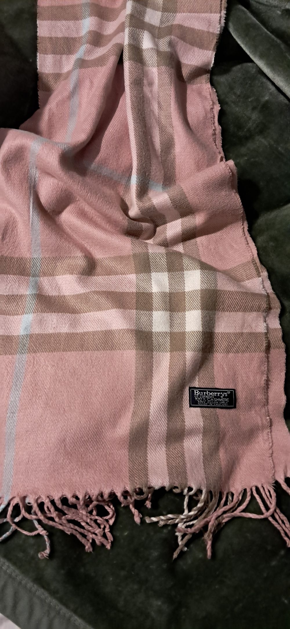 Burberry Pink Cashmere Scarf