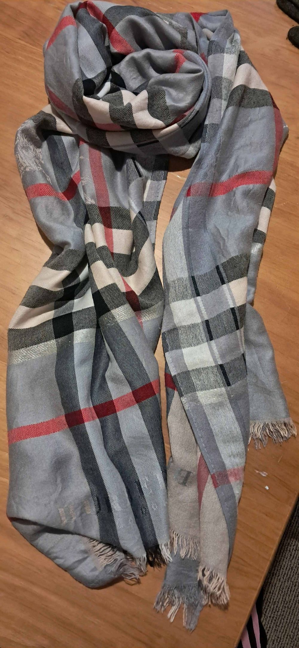 Burberry Beige Check Scarf