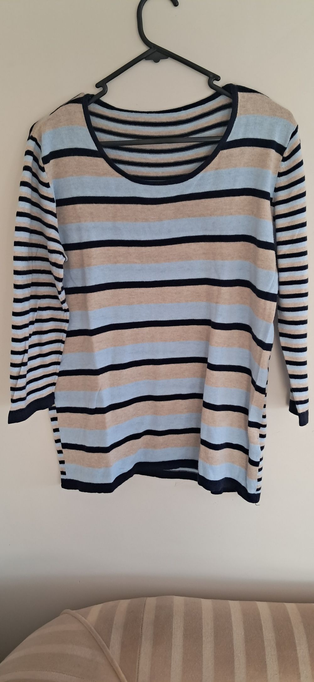 Striped Long Sleeve Knit Top