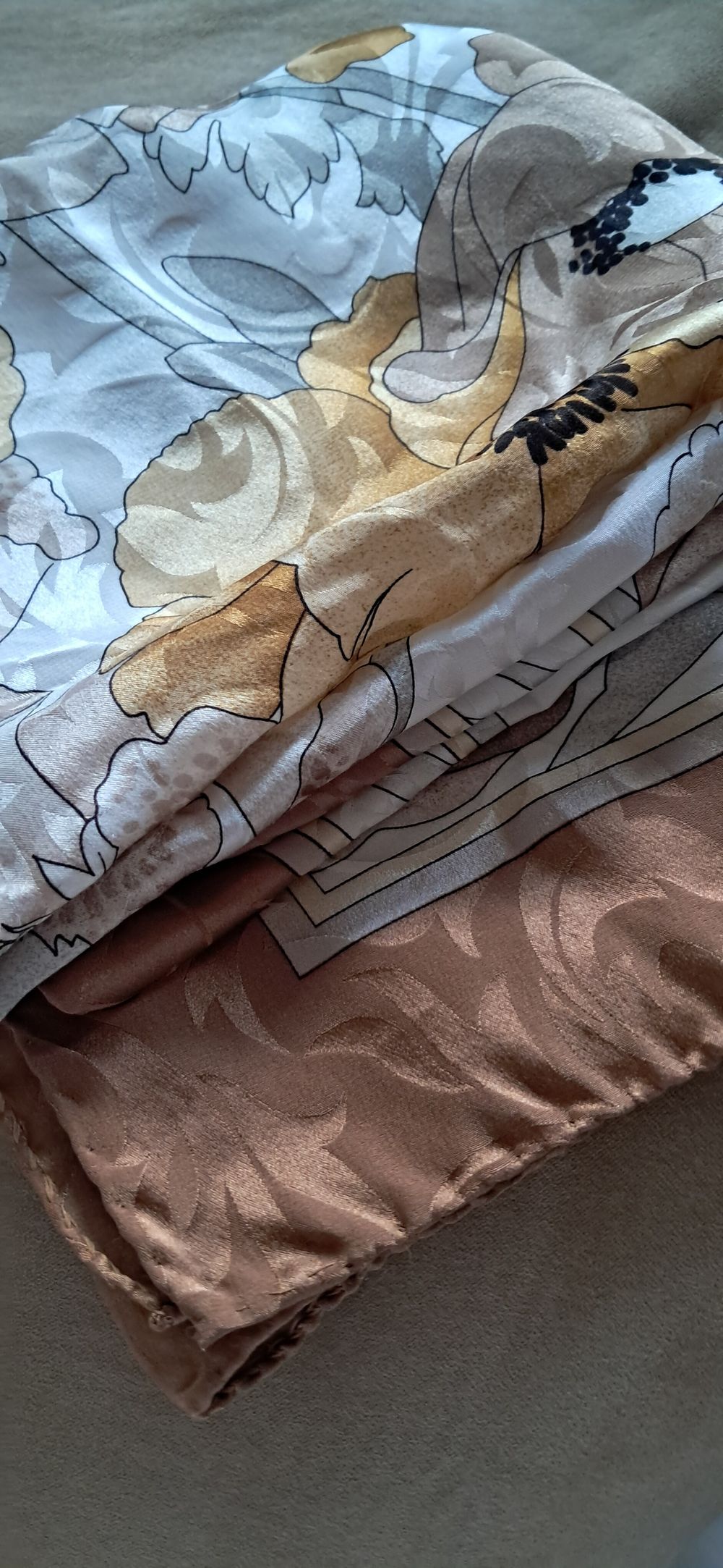 Italian hand rolled edge scarf
